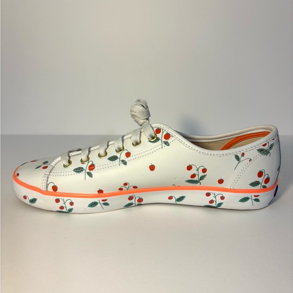 Keds x Rifle Paper Co Kickstart Leather Strawberry SZ 10 EUC - Picture 6 of 11